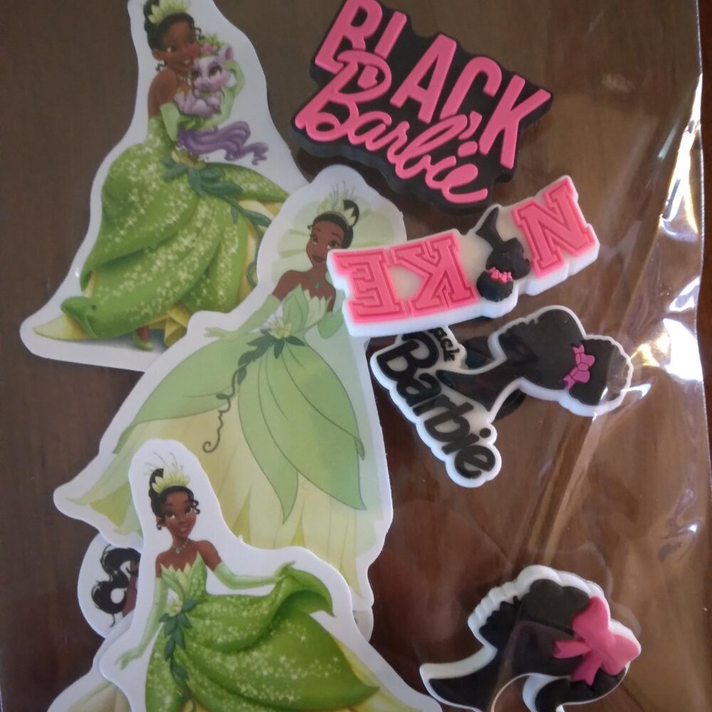 Black Barbie jibbitz and stickers